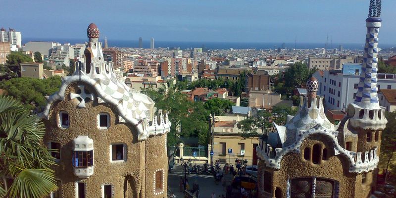 Park Güell terrace above Barcelona