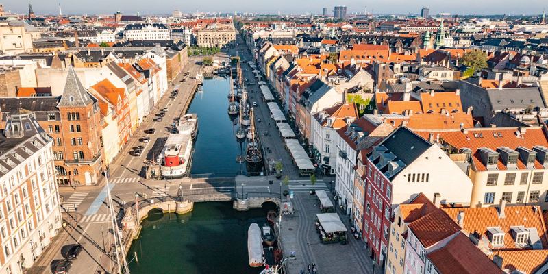 Coloured houses along the Nyhavn canal in Copenhagen